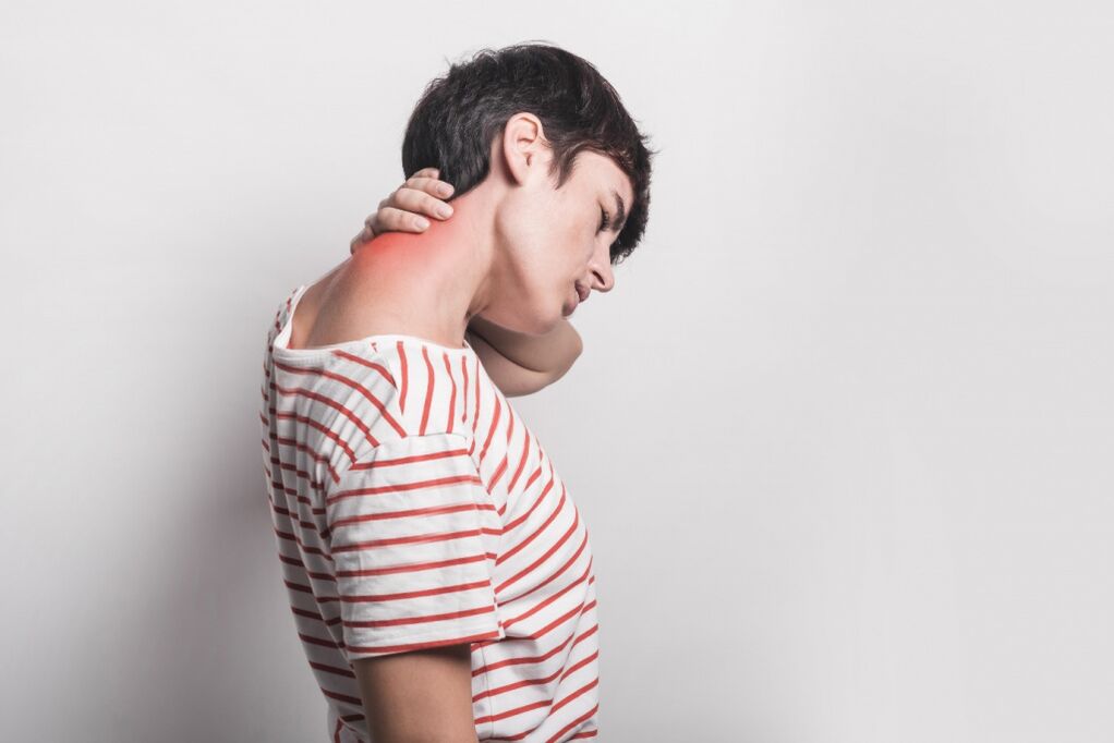 Pain due to osteochondrosis of the cervical spine